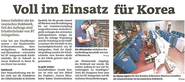 BT-Anlagenbau - Presse Archiv - Woche 25 26 06 2014